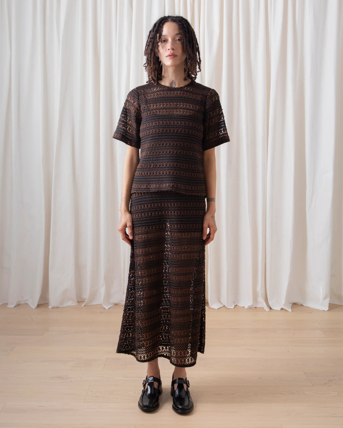 Ali Golden | Slim Midi Skirt Crochet