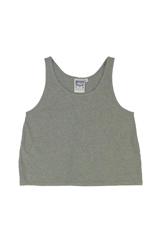 Jungmaven | Heathered Cropped Tank - Olive Green
