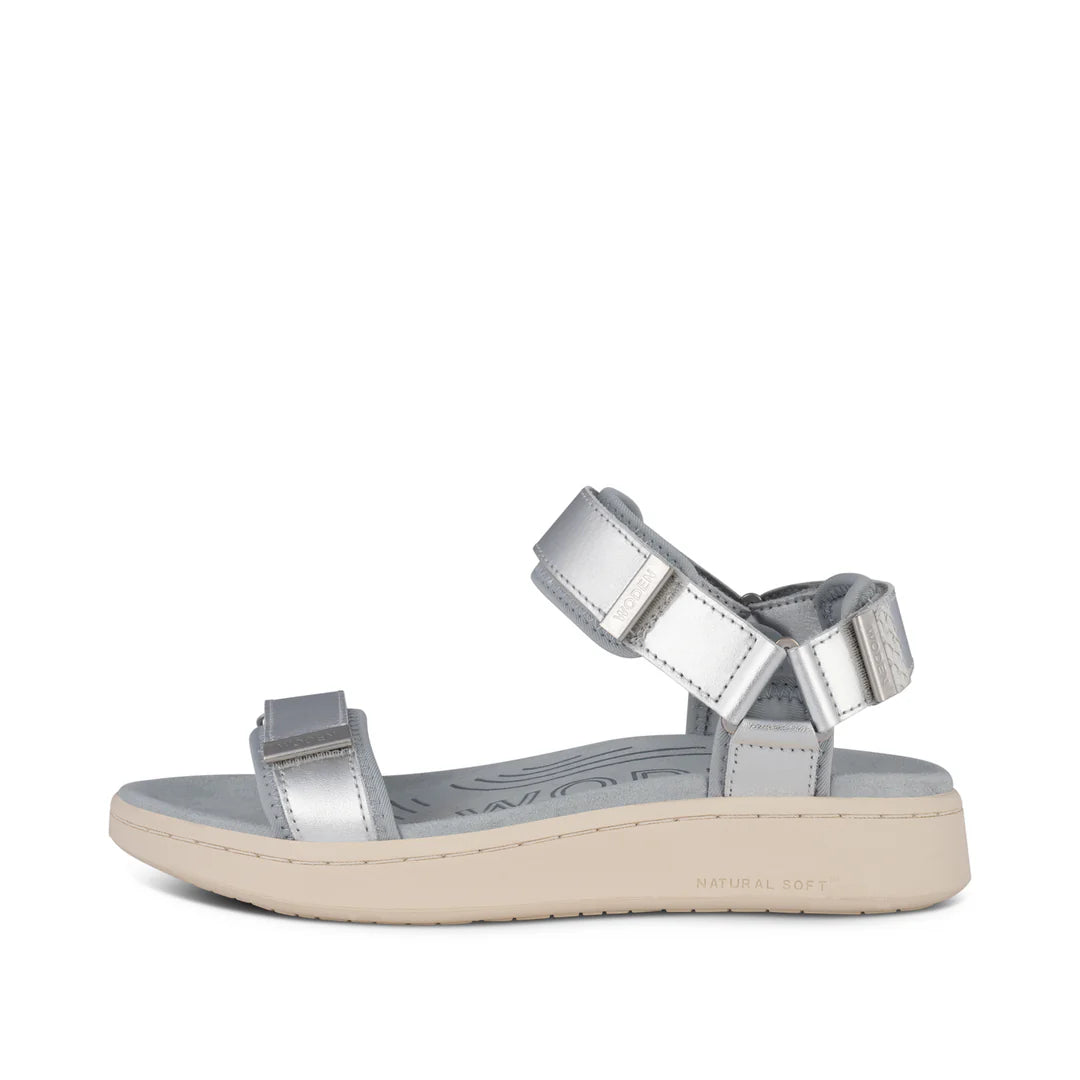 Woden | Line Sandals - Silver