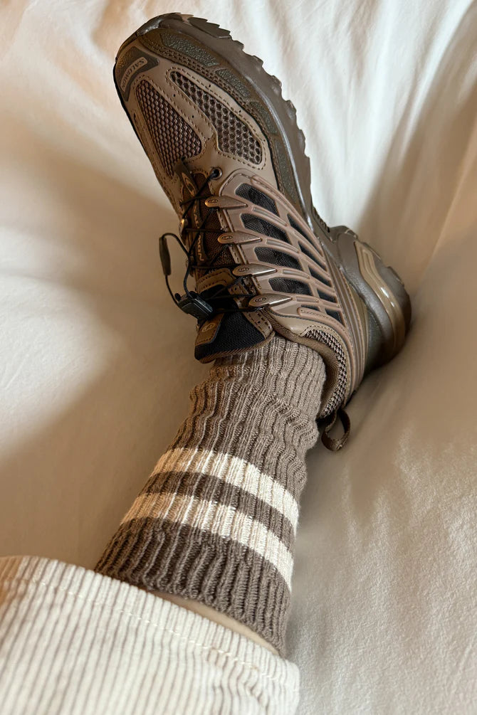 Le Bon Shoppe | Cottage Varsity Socks - Flax