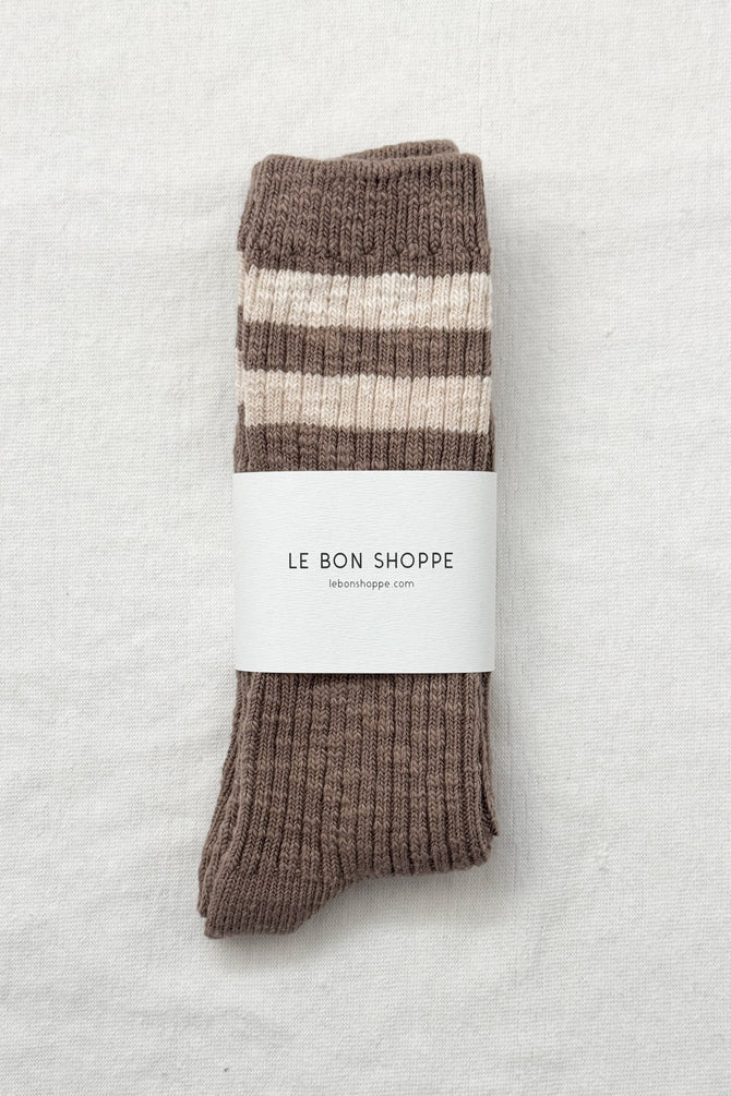 Le Bon Shoppe | Cottage Varsity Socks - Flax