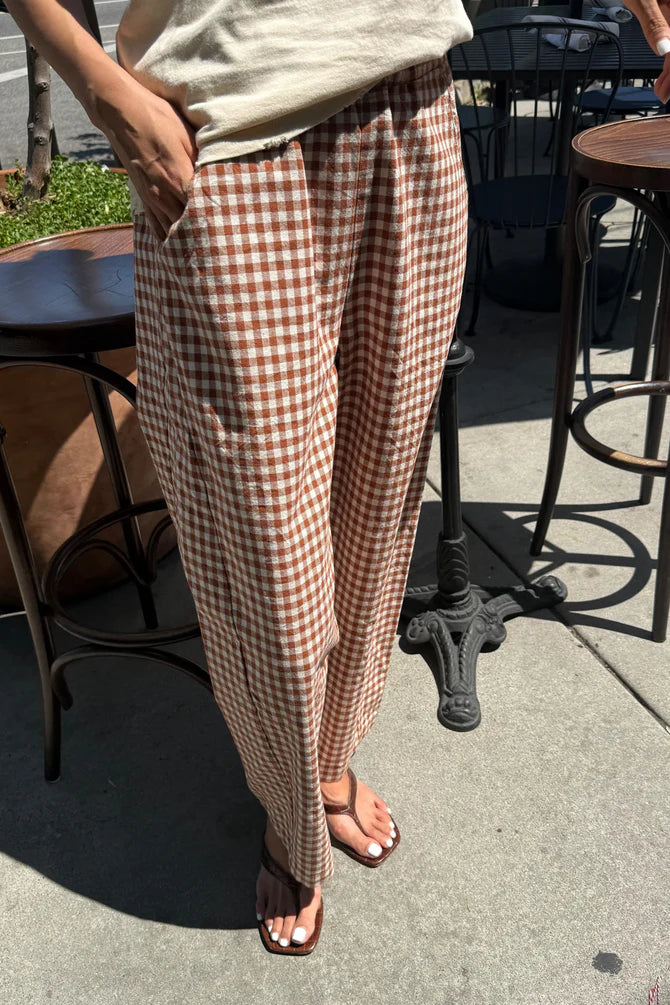 PRE-ORDER | Le Bon Shoppe | Arc Pants - Cinnamon Gingham