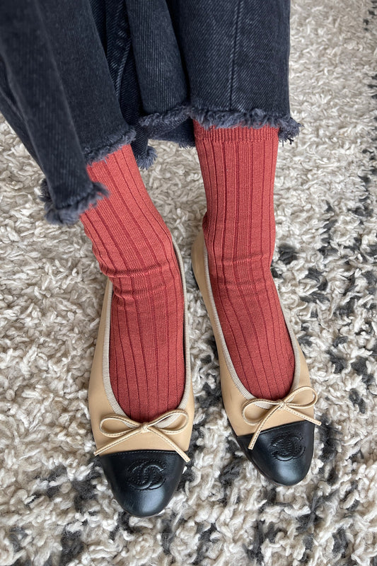 Le Bon Shoppe | Her Socks - Terracotta