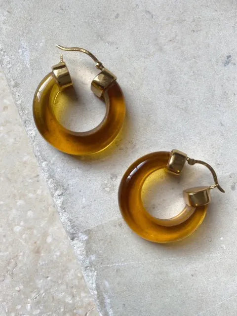 Shyla London | Aura Hoop Earrings - Citrine