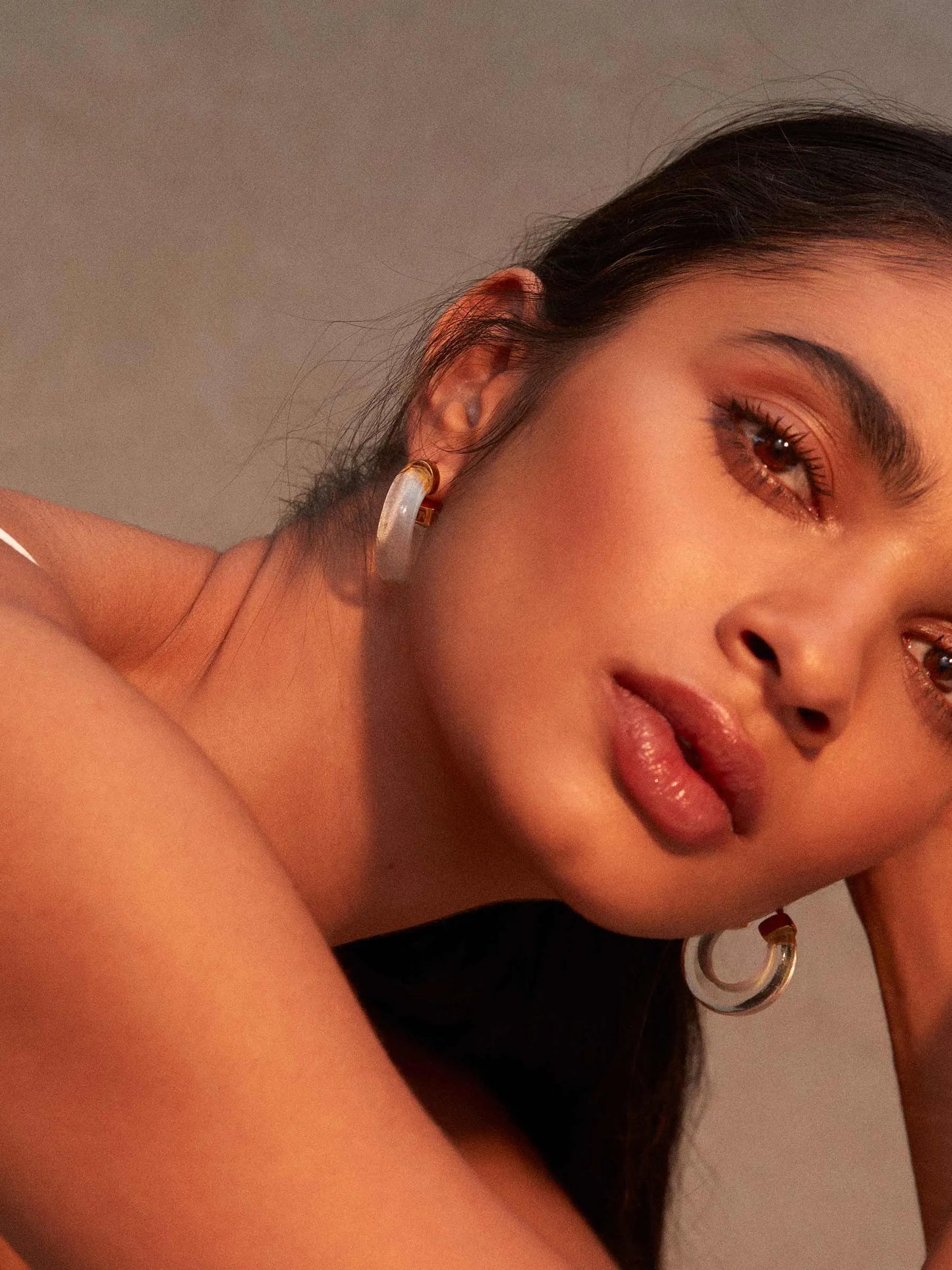 Shyla London | Aura Hoop Earrings - Crystal Clear