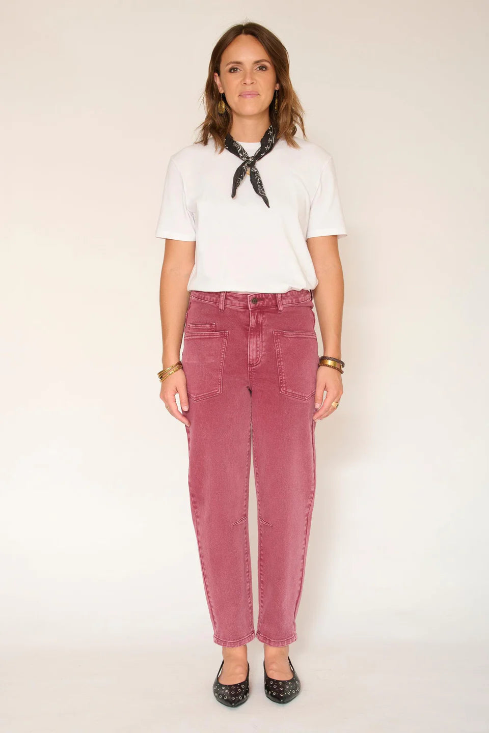 MKT Studio | Patras Pacific Drill Jeans - Ruby