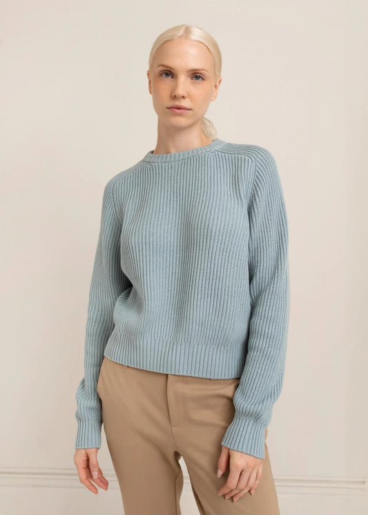 Paper Label | Avery Crew Neck Sweater - Milky Blue
