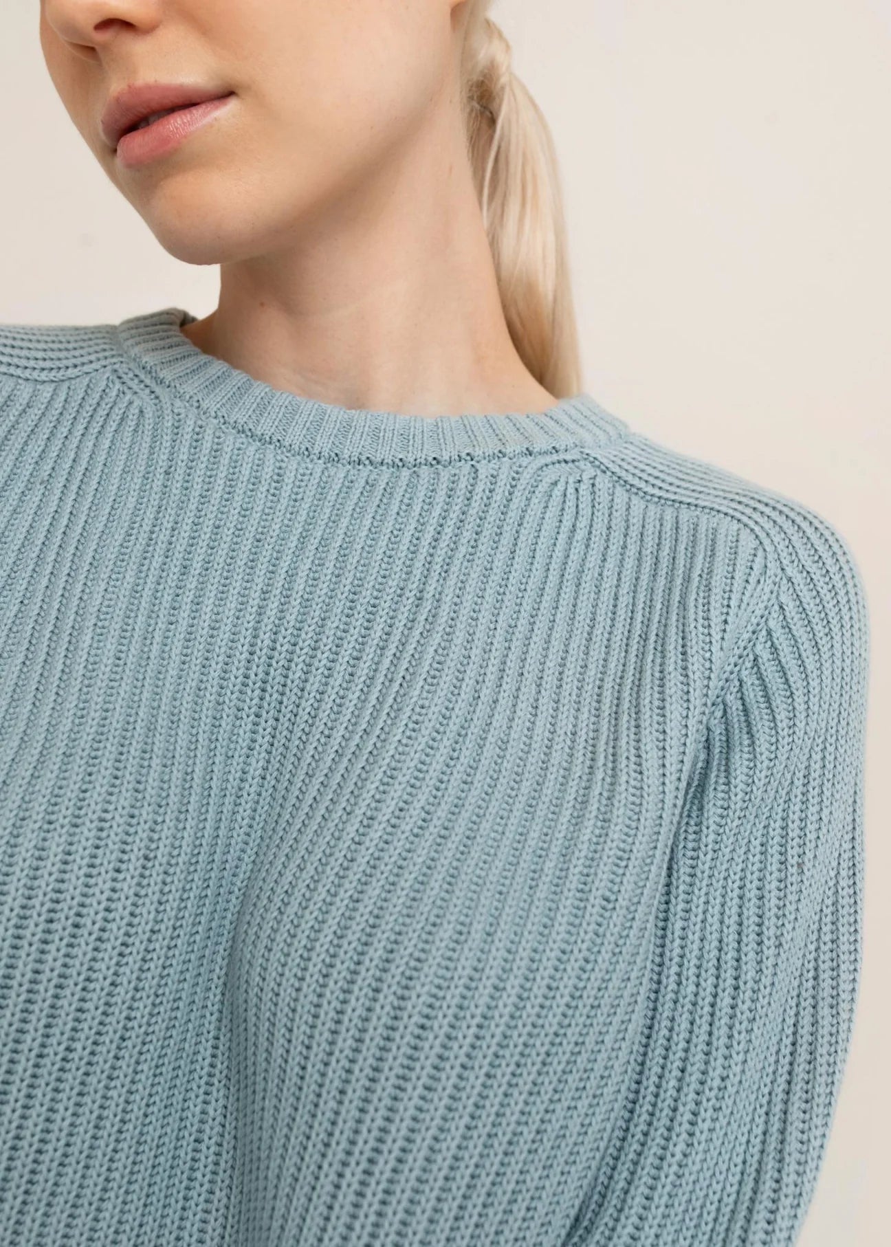 Paper Label | Avery Crew Neck Sweater - Milky Blue