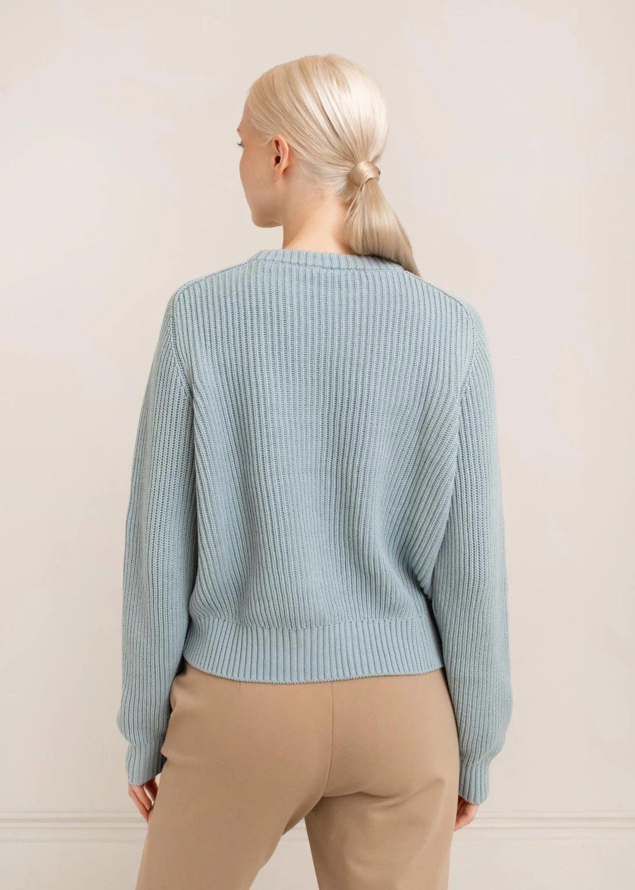Paper Label | Avery Crew Neck Sweater - Milky Blue