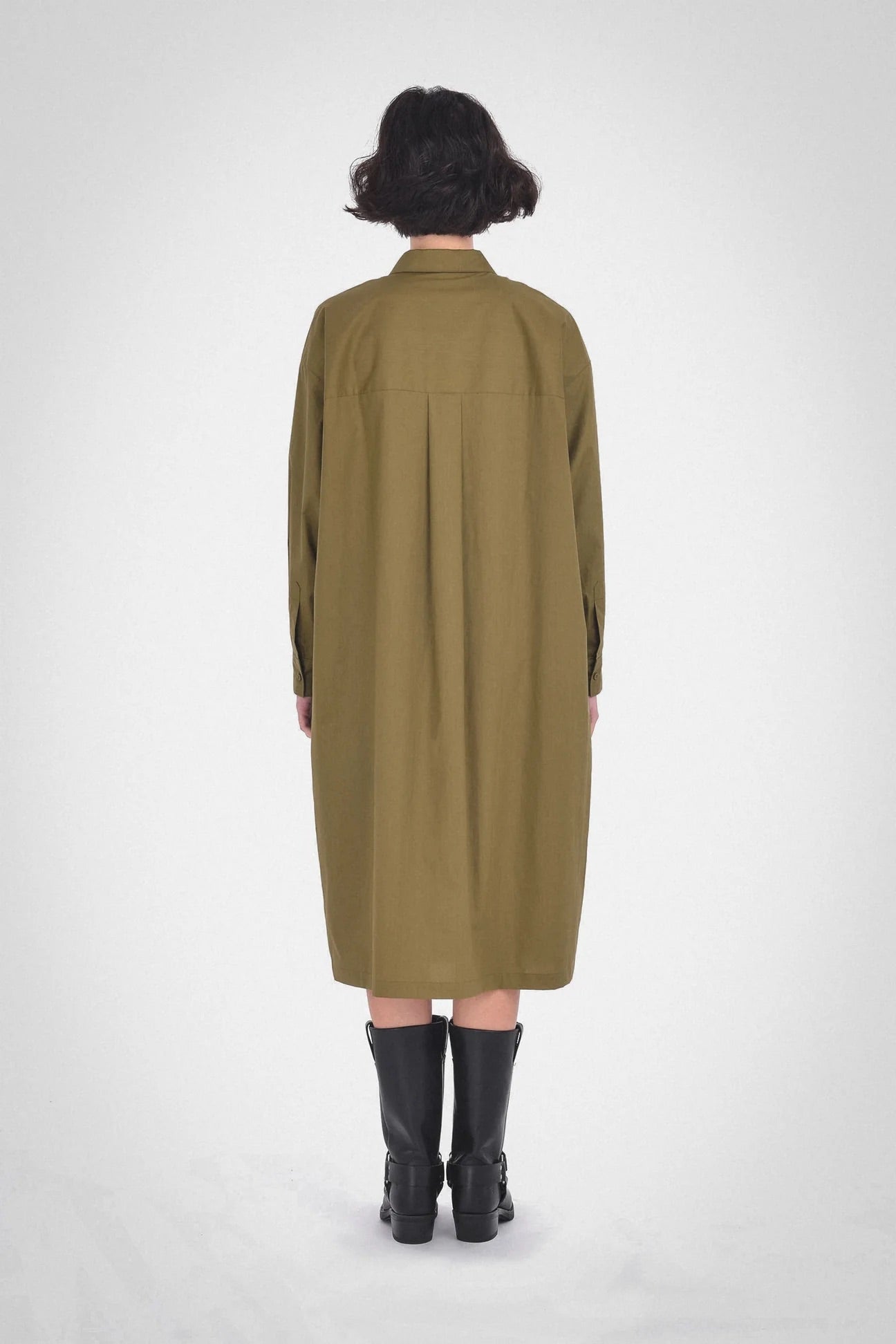 Paper Label | Miko Shirt Dress - Moss