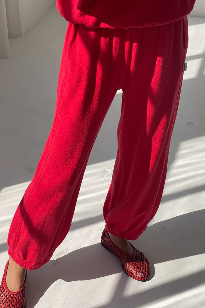 PRE-ORDER | Le Bon Shoppe | Pointelle Balloon Pant - Red Apple