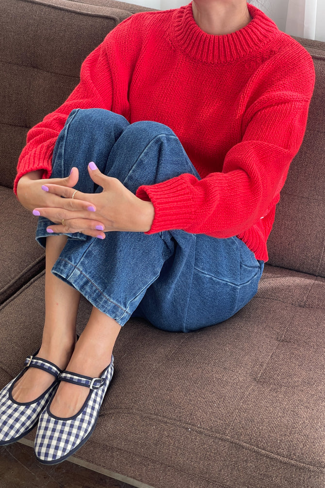 PRE-ORDER | Le Bon Shoppe | Zoe Cotton Sweater - Chilli