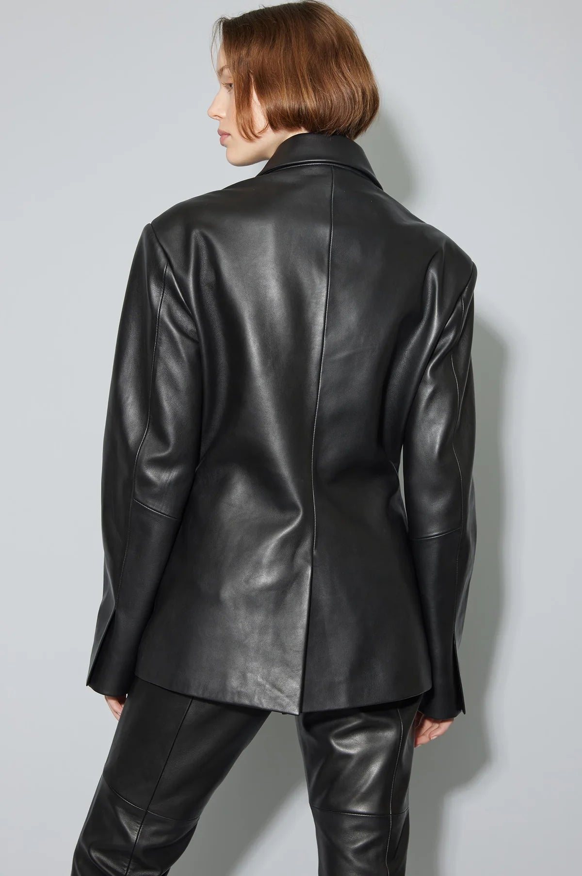 Oval Square | Luxury Leather Blazer