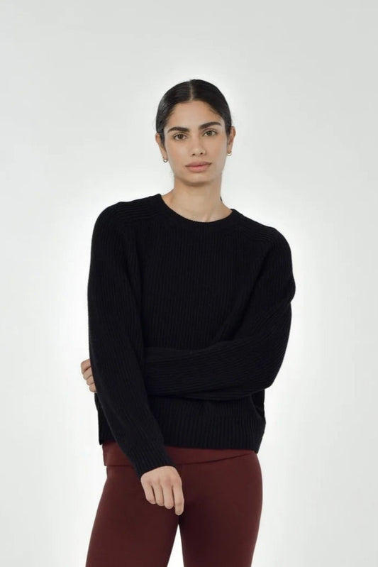 Paper Label | Avery Crew Neck Sweater - Black