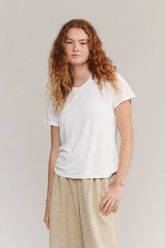 Jungmaven | Lorel Tee - Washed White