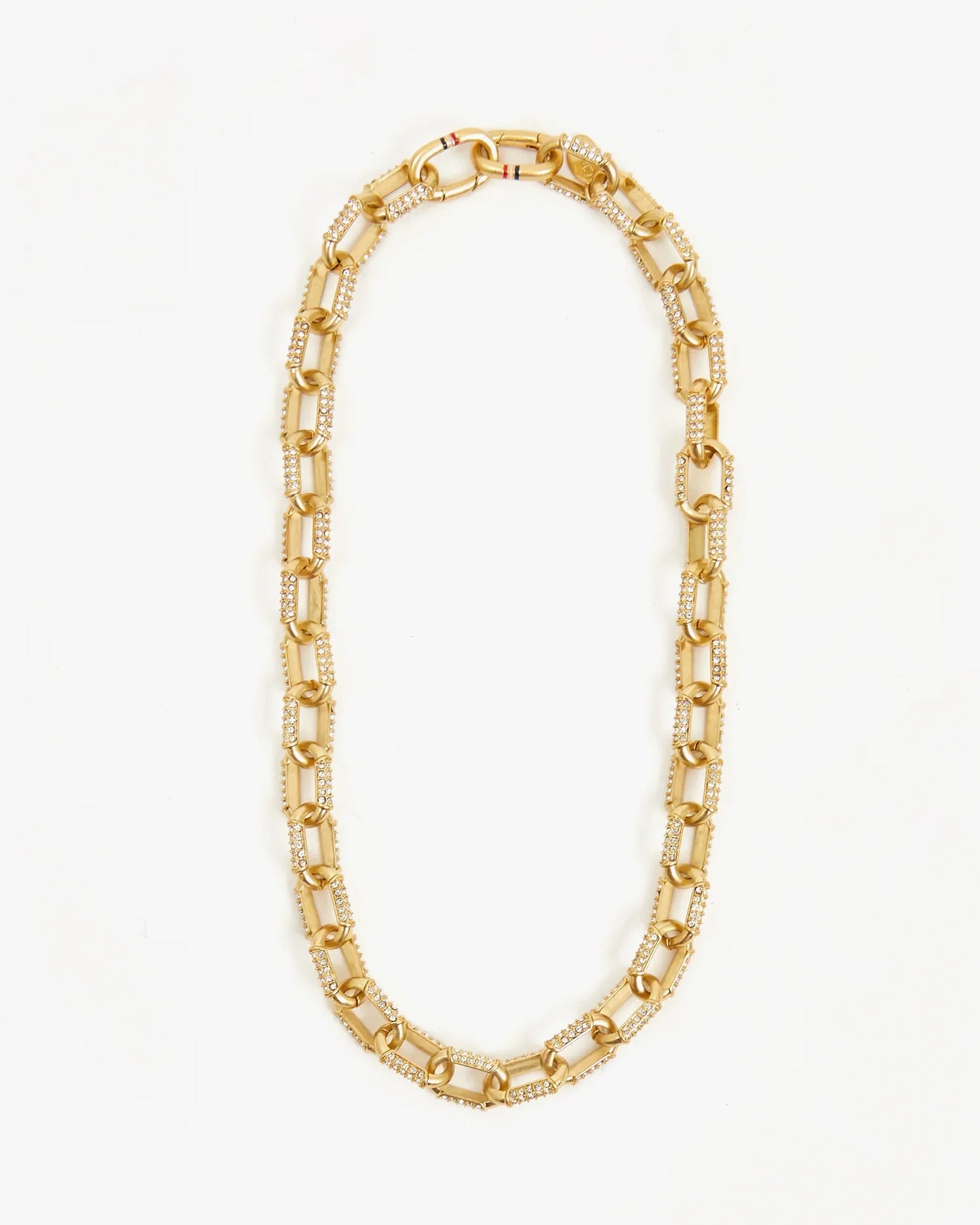 Clare V. | Le Link Pave Necklace - Vintage Gold