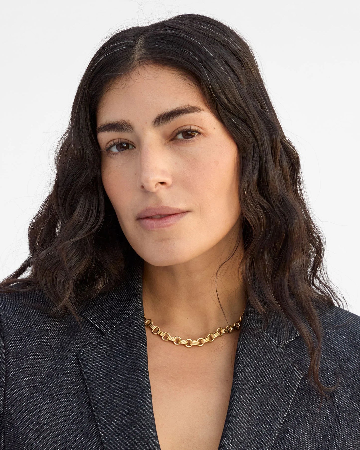 Clare V. | Le Story Chain Necklace - Vintage Gold