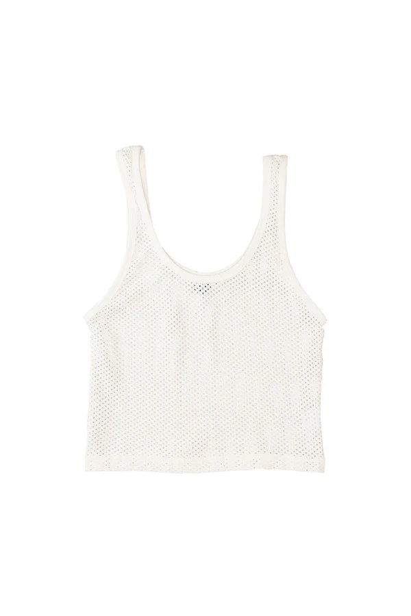 Jungmaven | Sporty Mesh Tank - Washed White