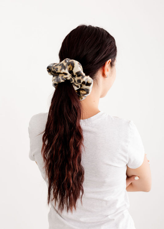 A Bronze Age | Oversized Organza Scrunchie - Leopard