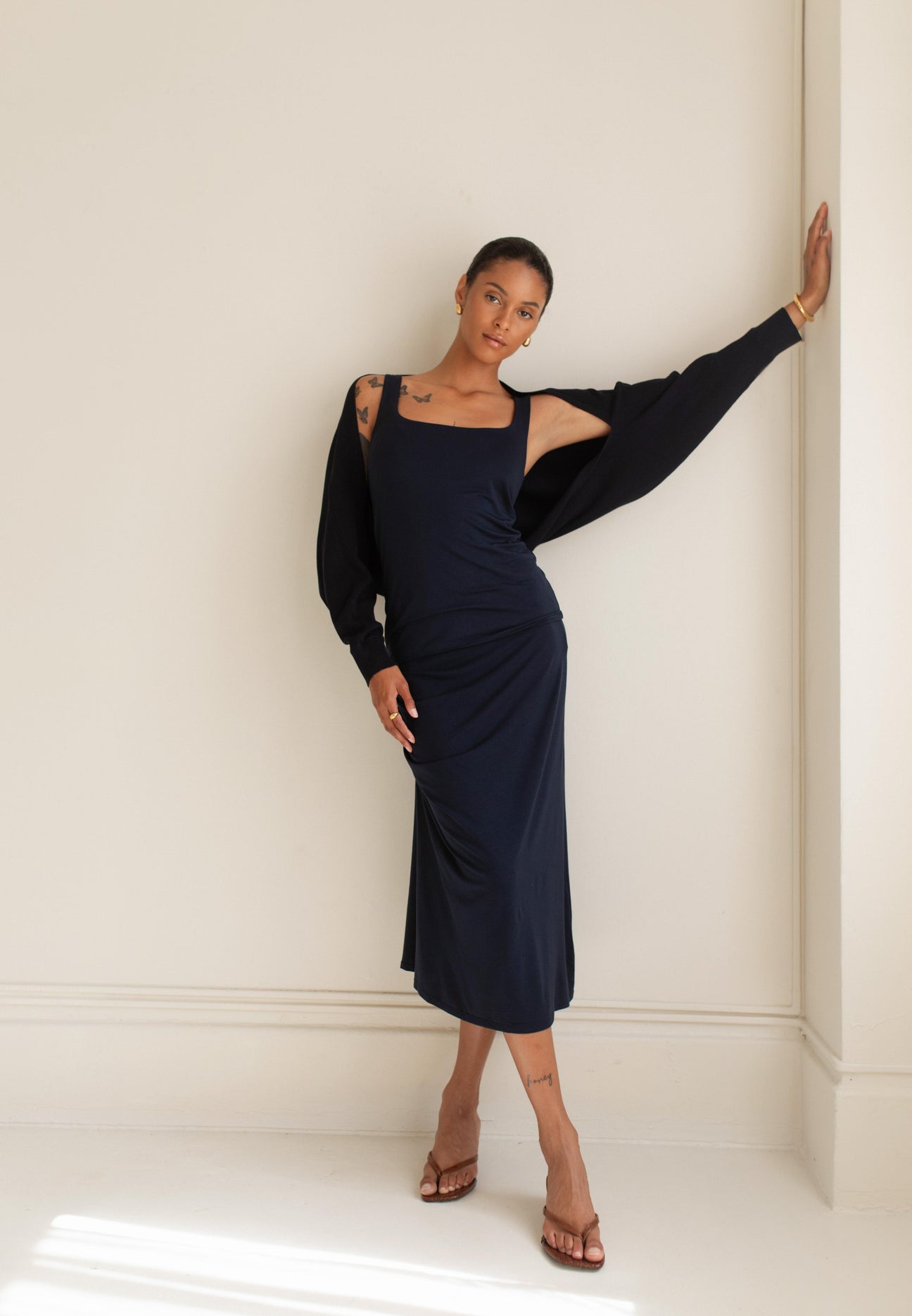 Paper Label | Alina Double Layred Tank - Black