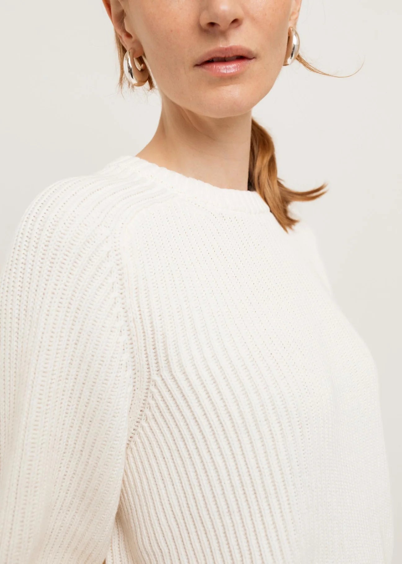Paper Label | Avery Crew Neck Sweater - Gardenia