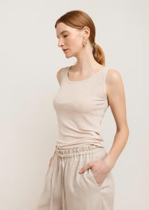 Paper Label | Sana Sheer Tank - Oatmeal