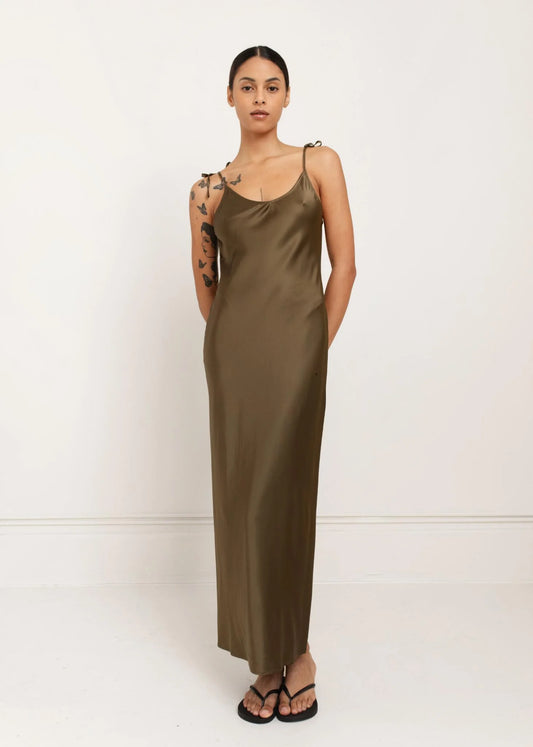 Paper Label | Bella Dress - Moss Green