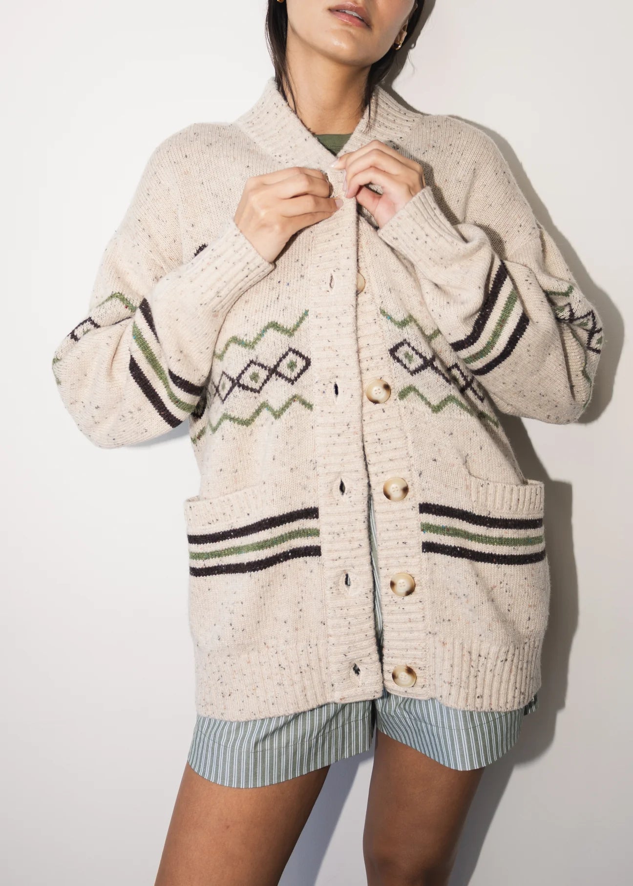 Paper Label | Adrien Cardigan - Vintage Oat Combo