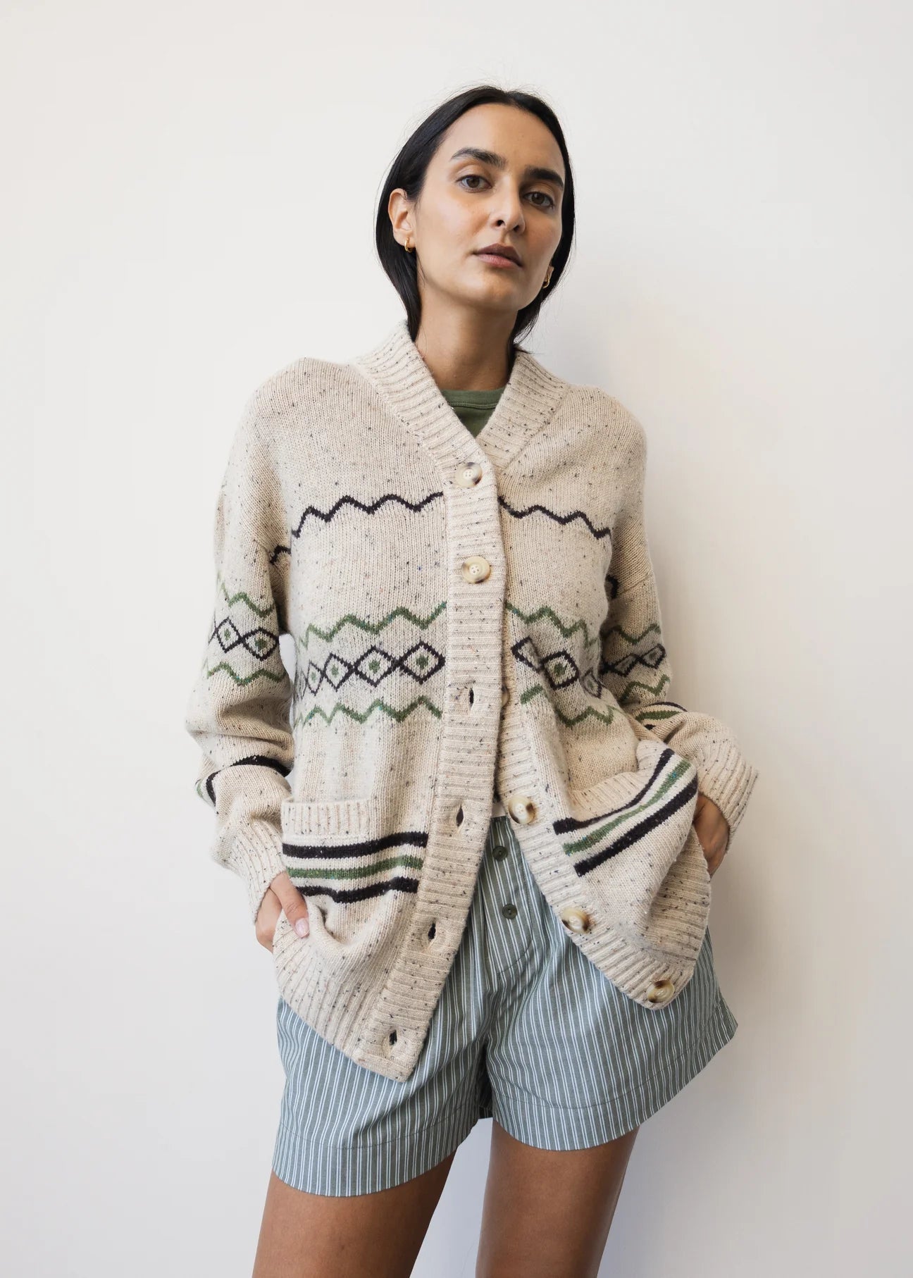 Paper Label | Adrien Cardigan - Vintage Oat Combo