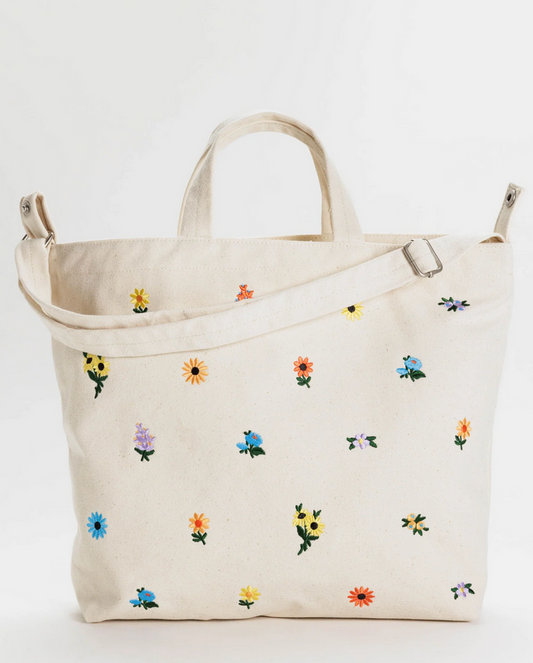 Baggu | Horizontal Duck Bag - Embroidered Ditsy Floral