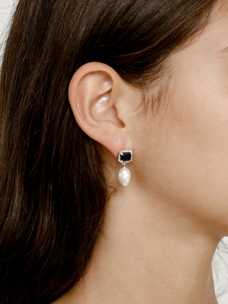 Wolf Circus | Sophie Earings - Sapphire Blue + Silver