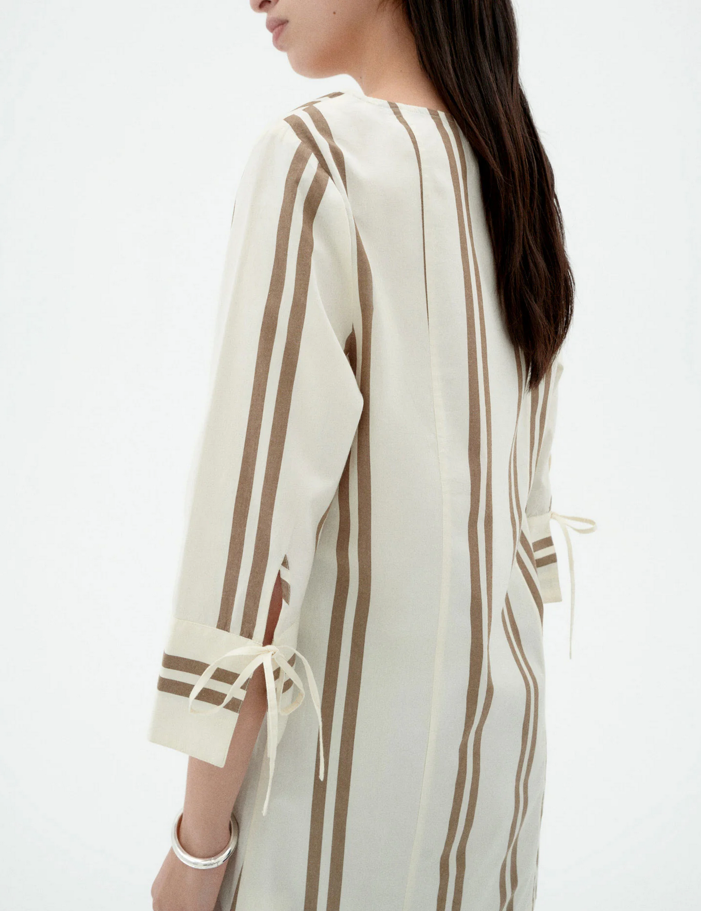 Thinking Mu | Otter Poplin Stripes - Maria Dress
