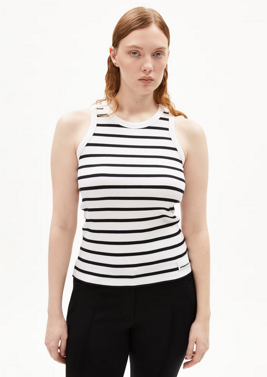 Armed Angels KANITAA Shirt - Stripes - White & Black
