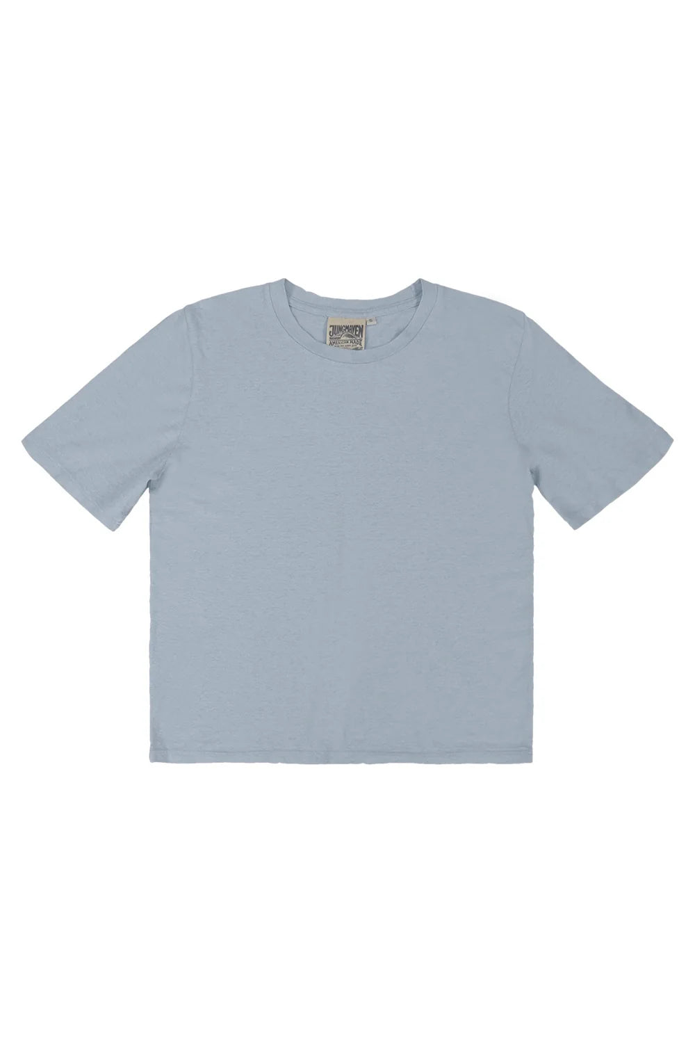 Jungmaven | Silverlake Cropped Tee - Coastal Blue