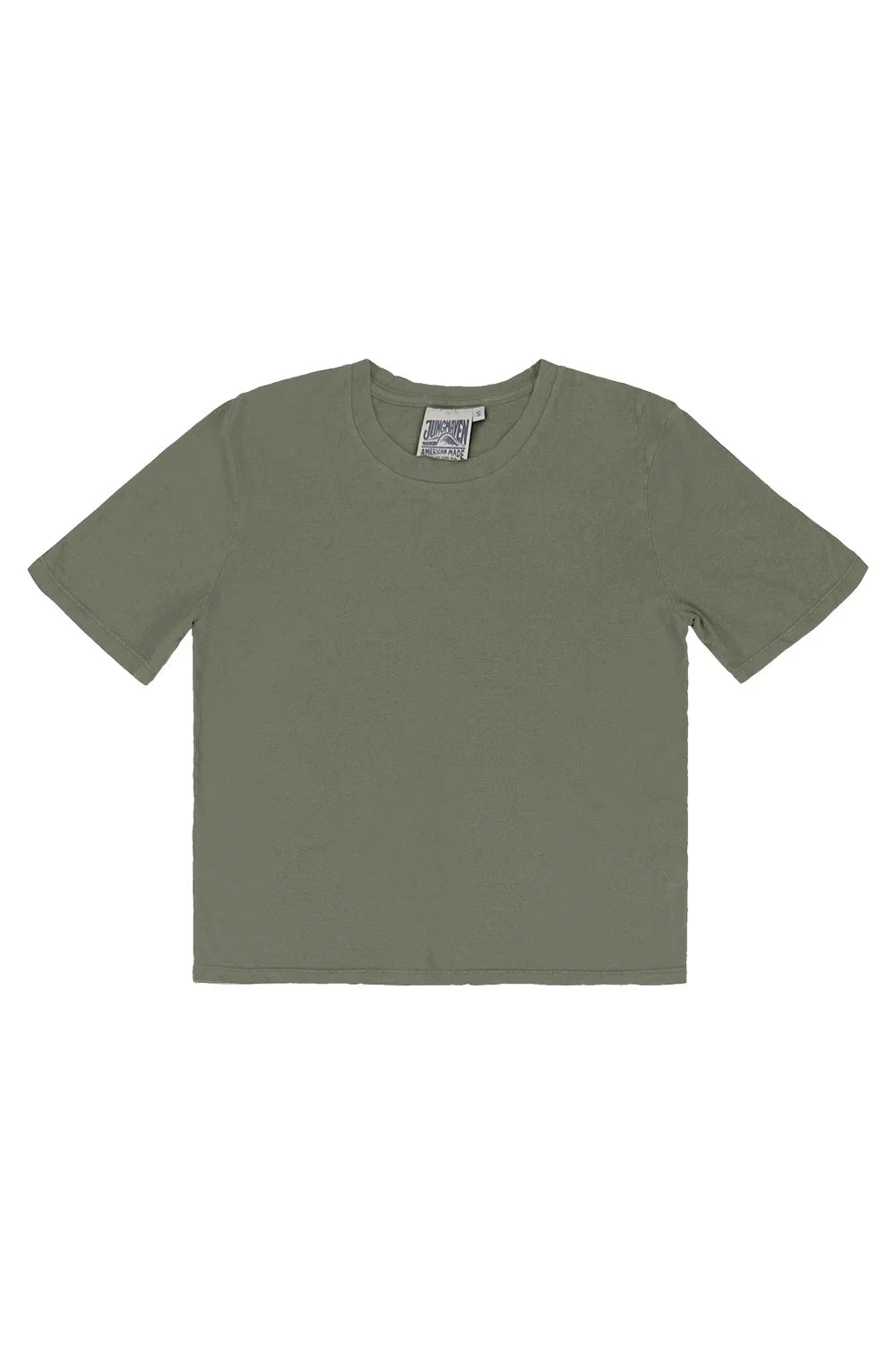 Jungmaven | Silverlake Cropped Tee - Olive Green