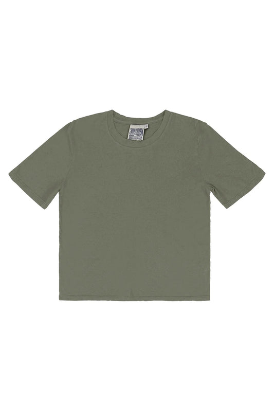 Jungmaven | Silverlake Cropped Tee - Olive Green