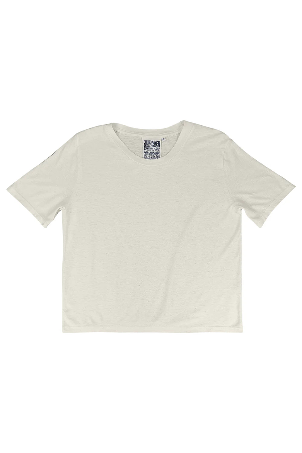 Jungmaven | Silverlake Cropped Tee - Washed White
