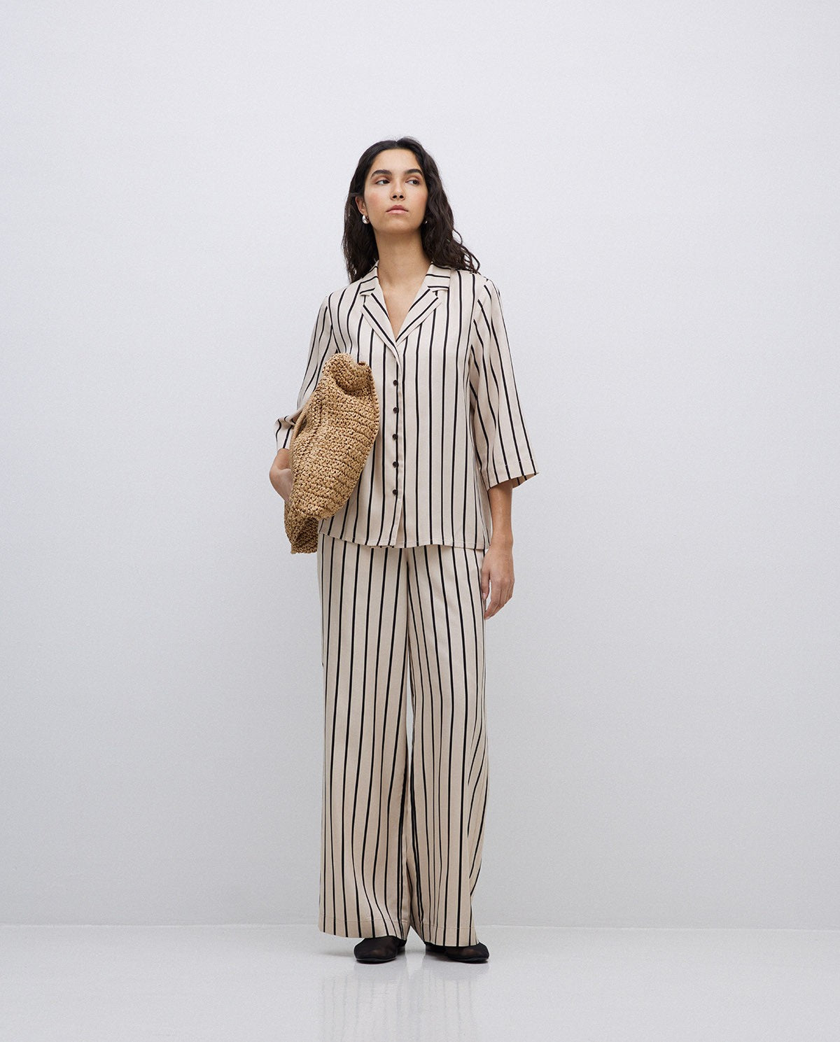 Yerse | Raffia Shopper Bag - Natural Straw