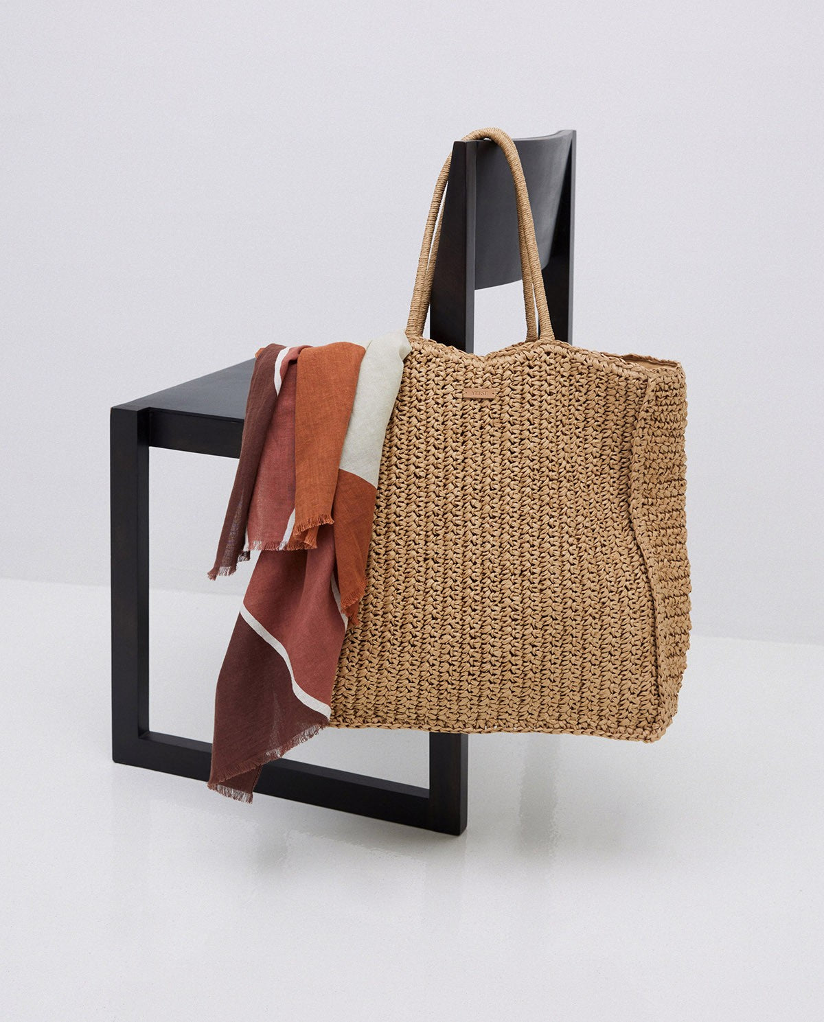 Yerse | Raffia Shopper Bag - Natural Straw