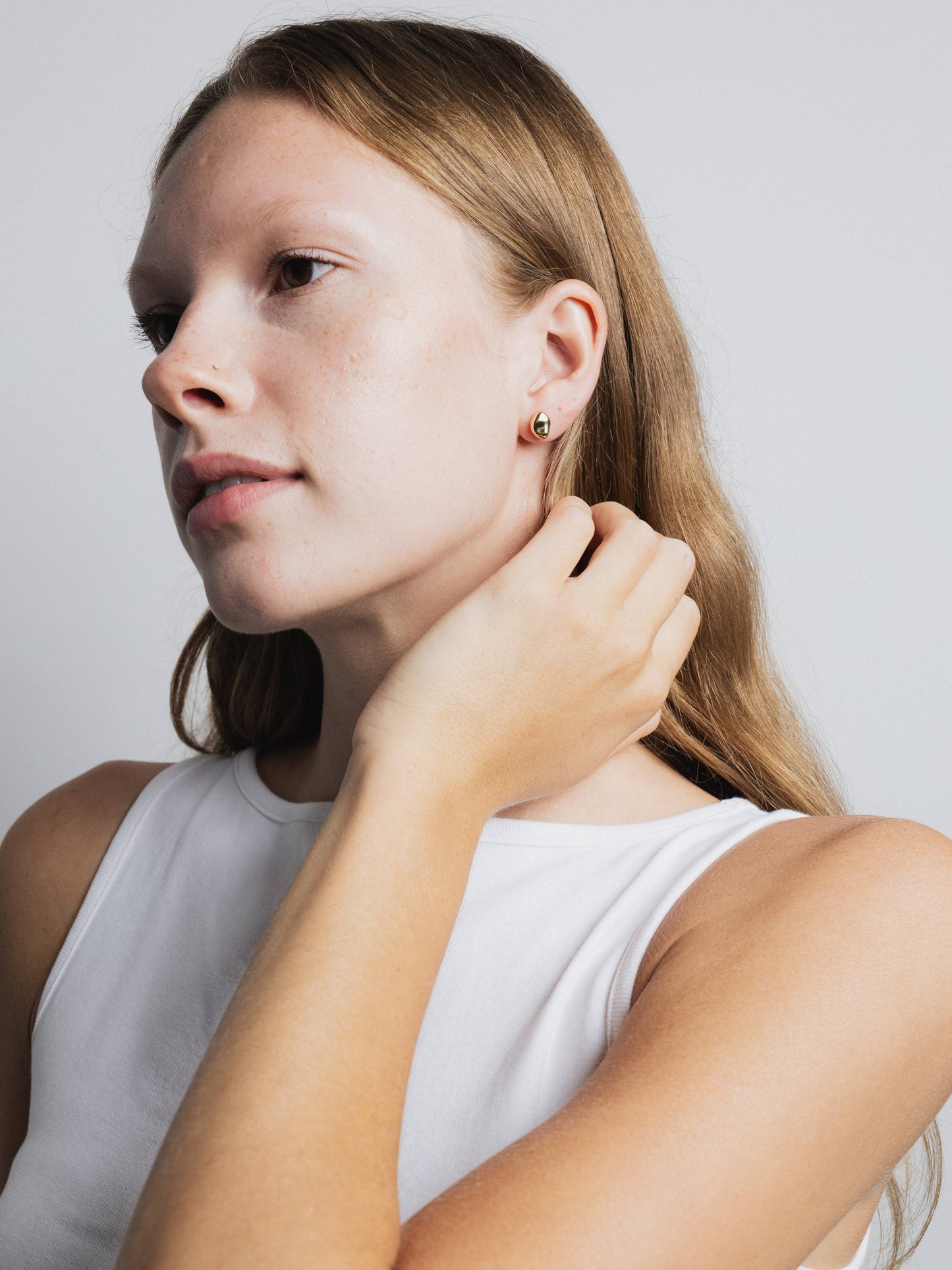 Wolf Circus | Bean Stud Earrings in Gold