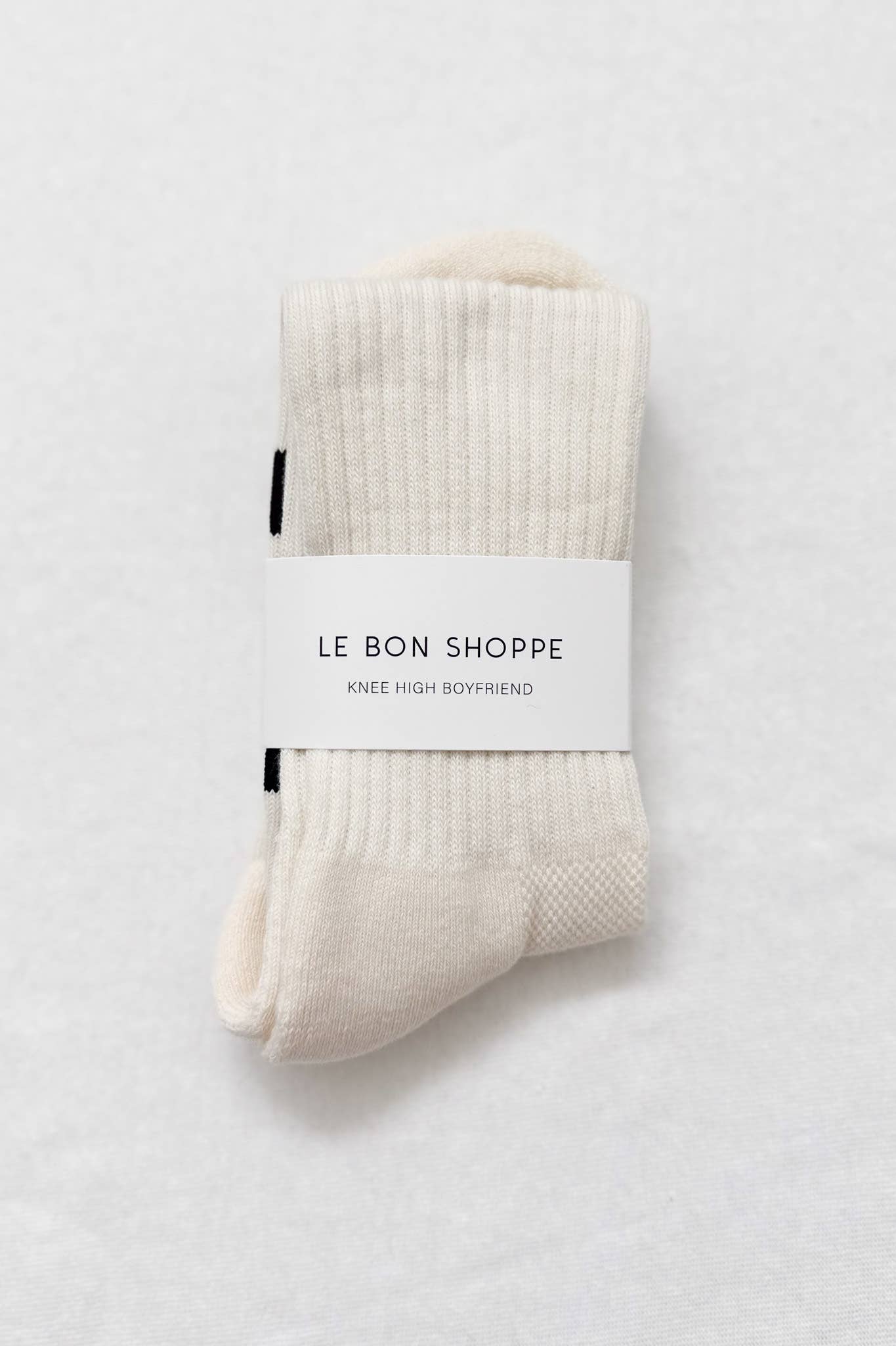 Le Bon Shoppe | Knee High Boyfriend Socks - Cream