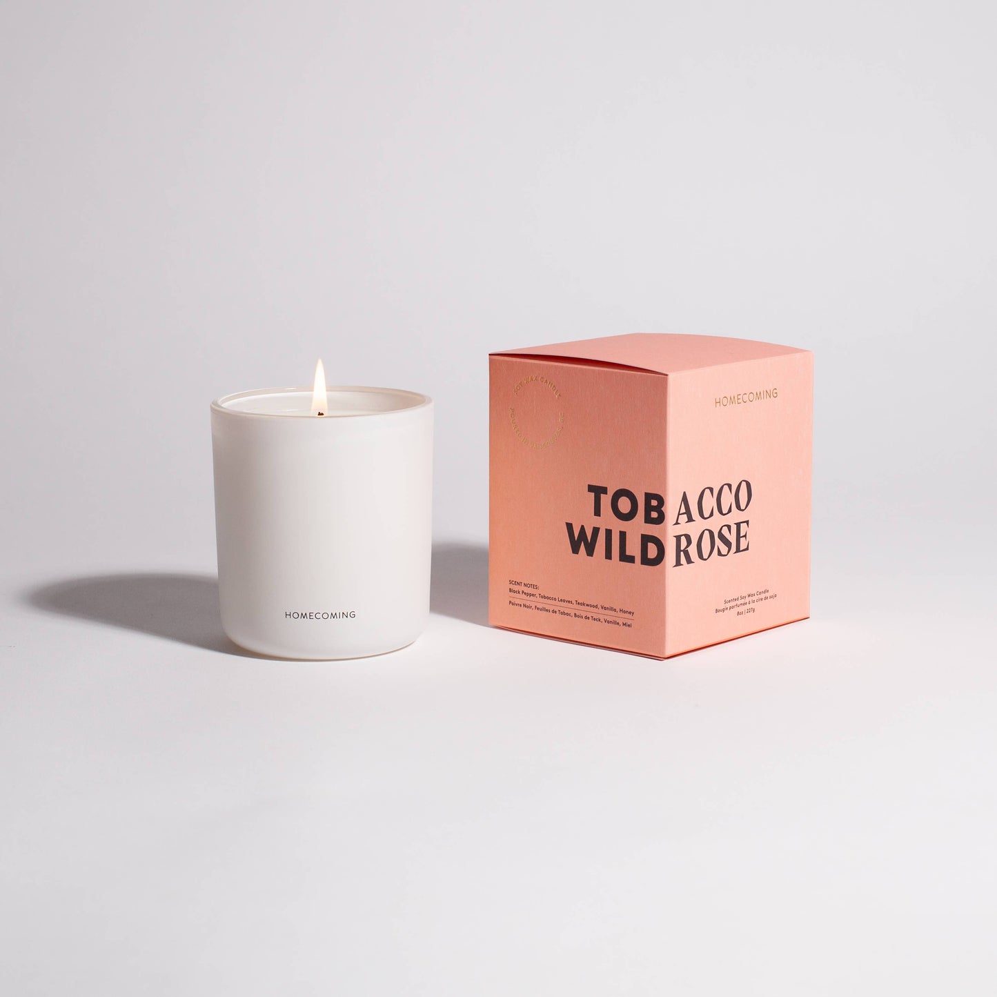 Homecoming | Tobacco Wild Rose Soy Wax Candle