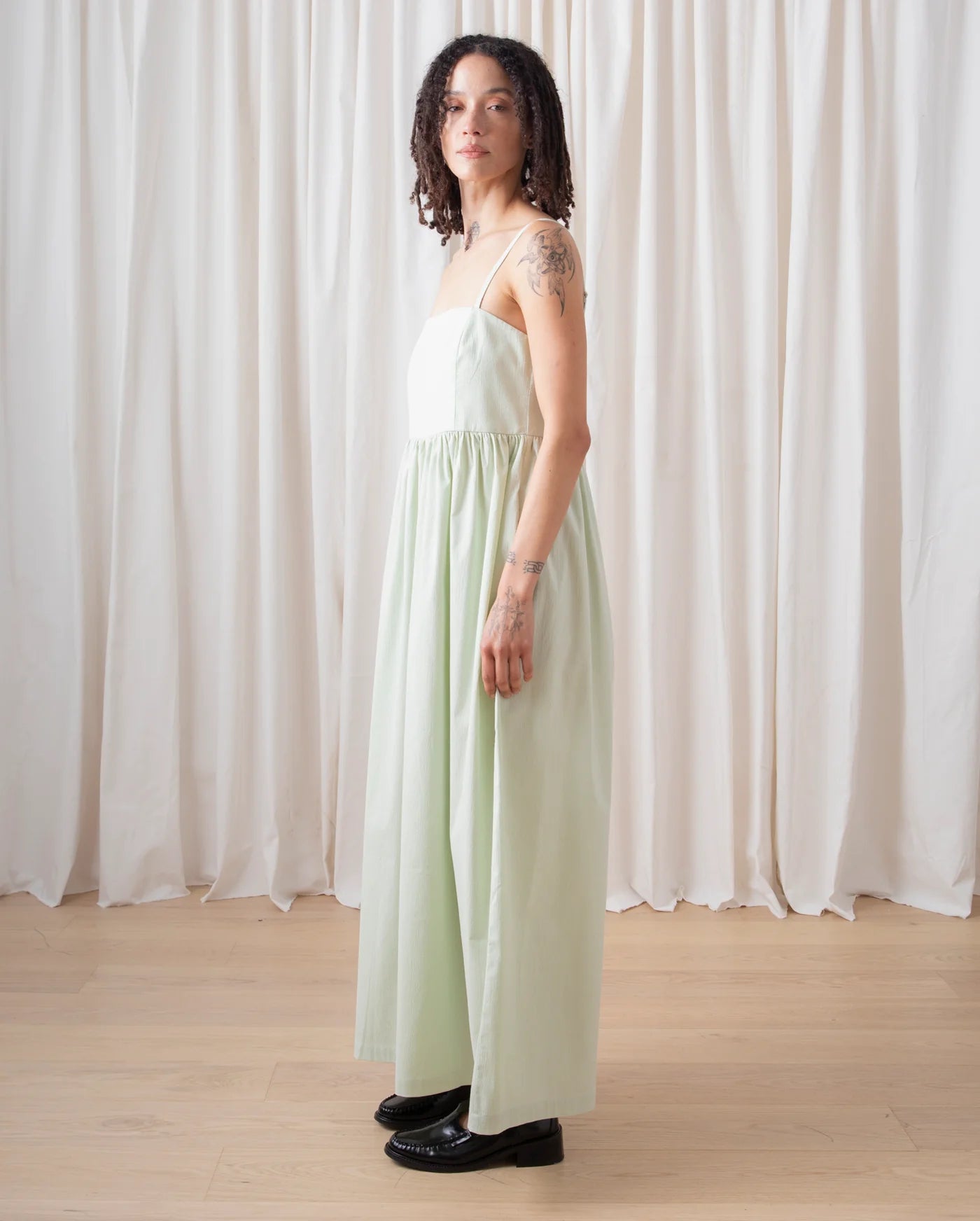 Ali Golden | Seersucker Full Jumper - Light Mint