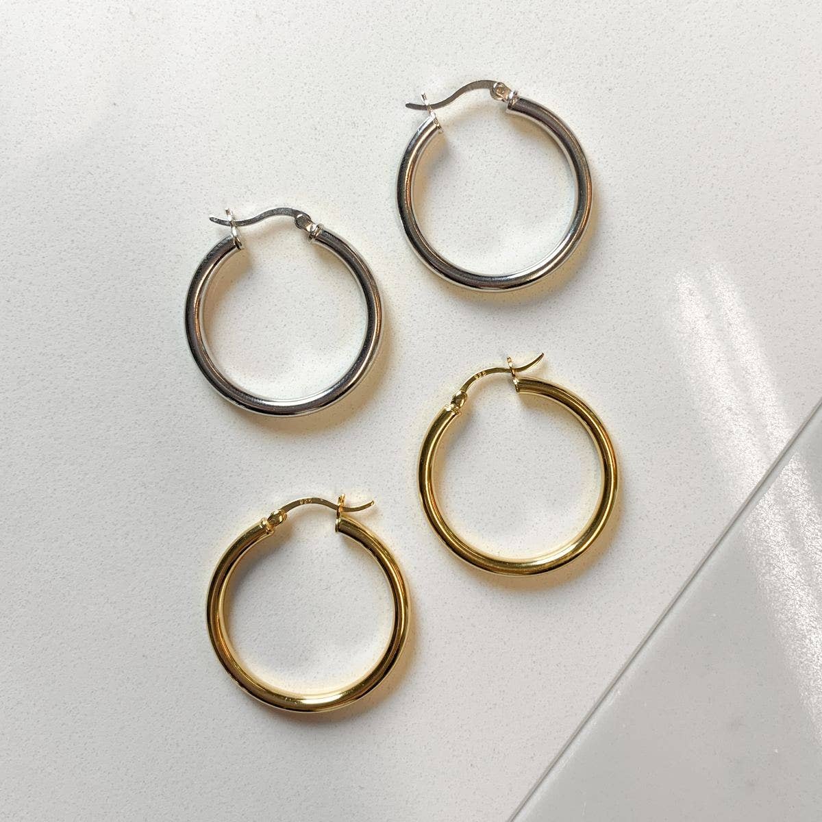 Love Local Jewelry | Liora Hoops 3cm - Silver