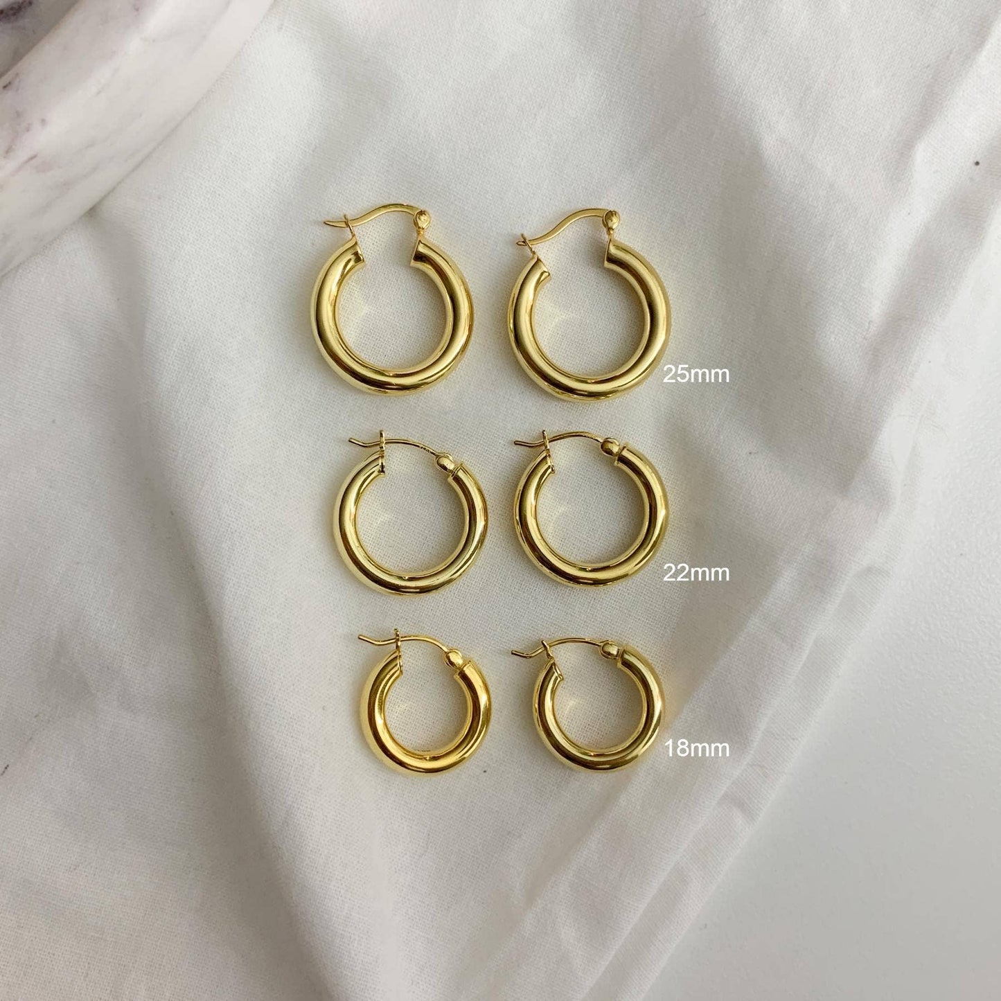 Love Local Jewelry | Blair Chunky Hoops 1.8cm - Gold