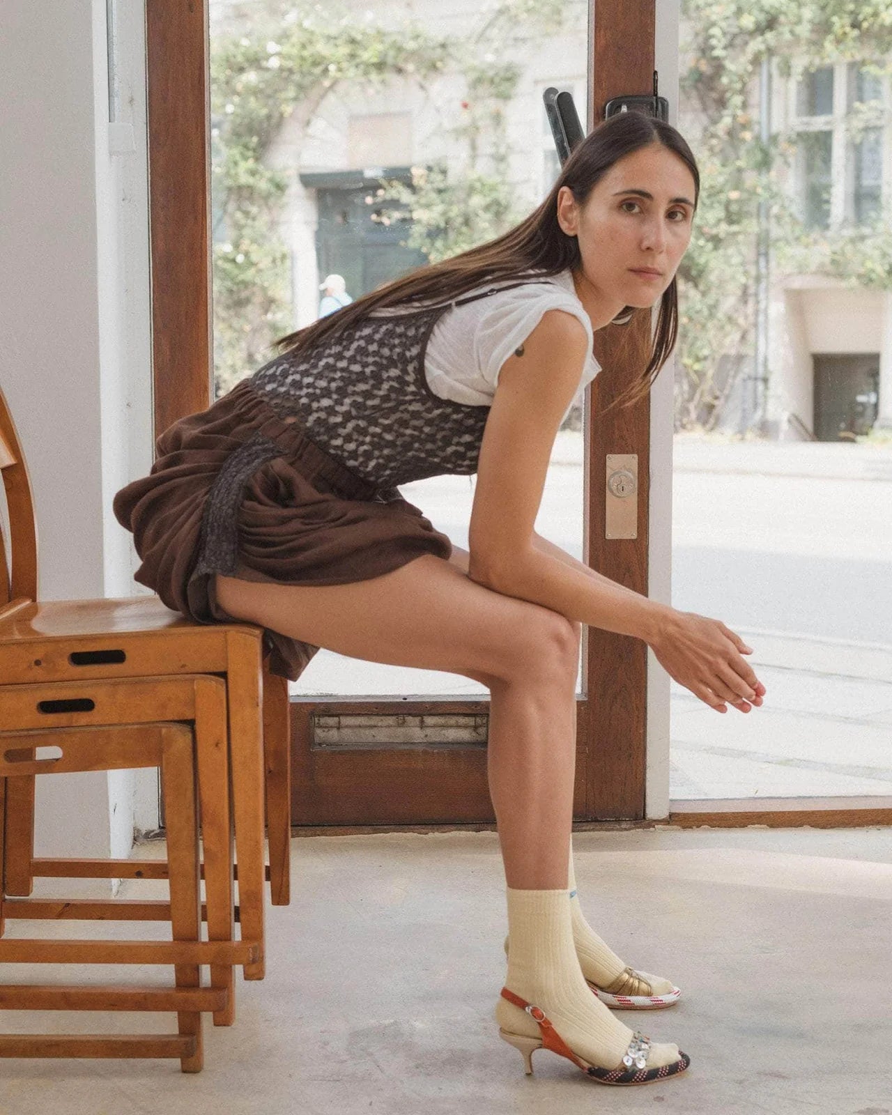 Baserange | Rib Over Ankle Socks - Bog Yellow
