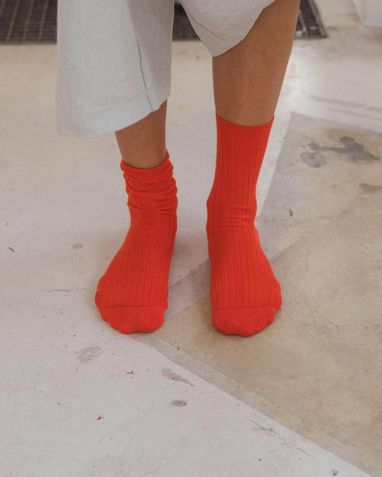 Baserange | Rib Over Ankle Socks - Bill Red