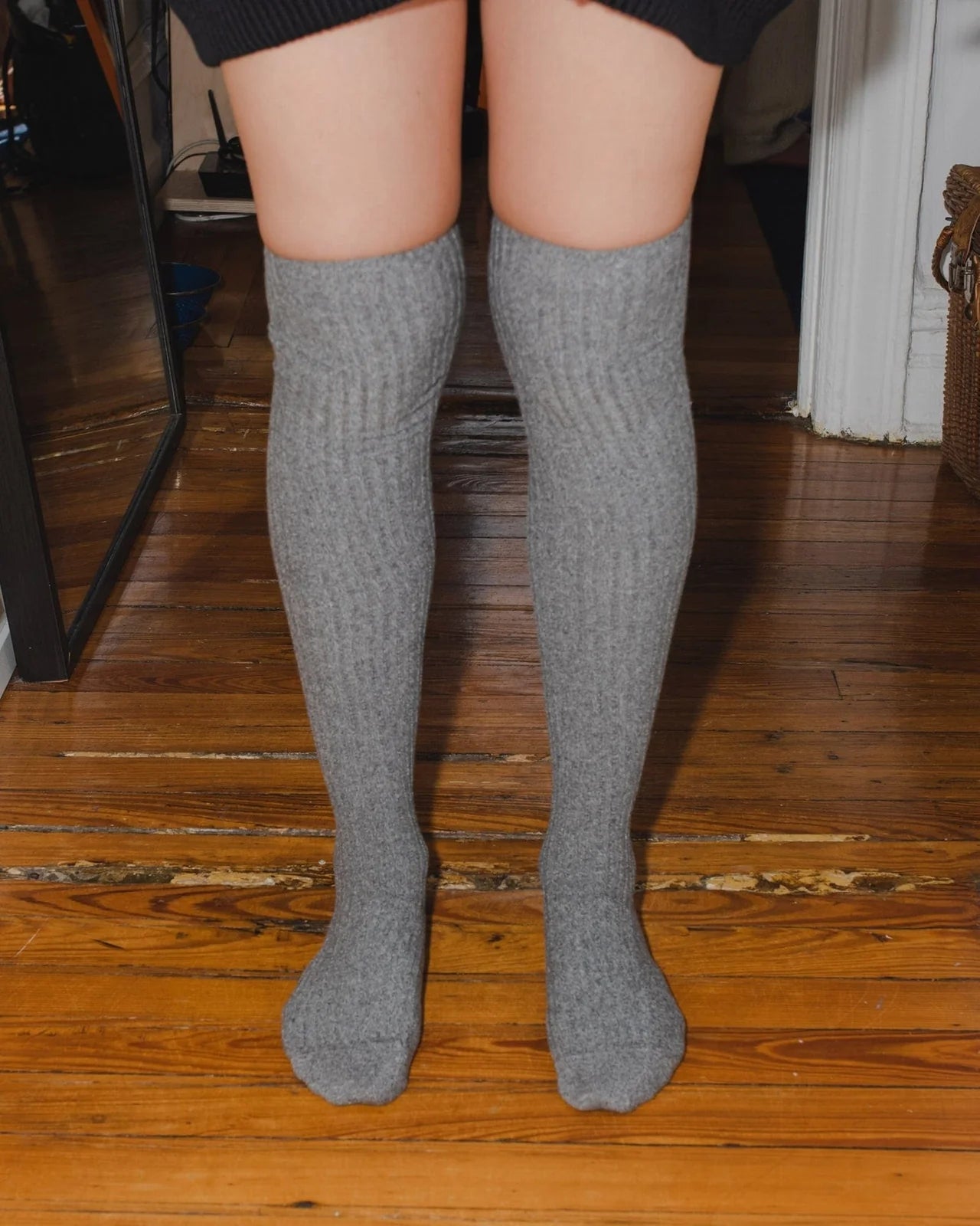 Baserange | Overknee Socks - Grey