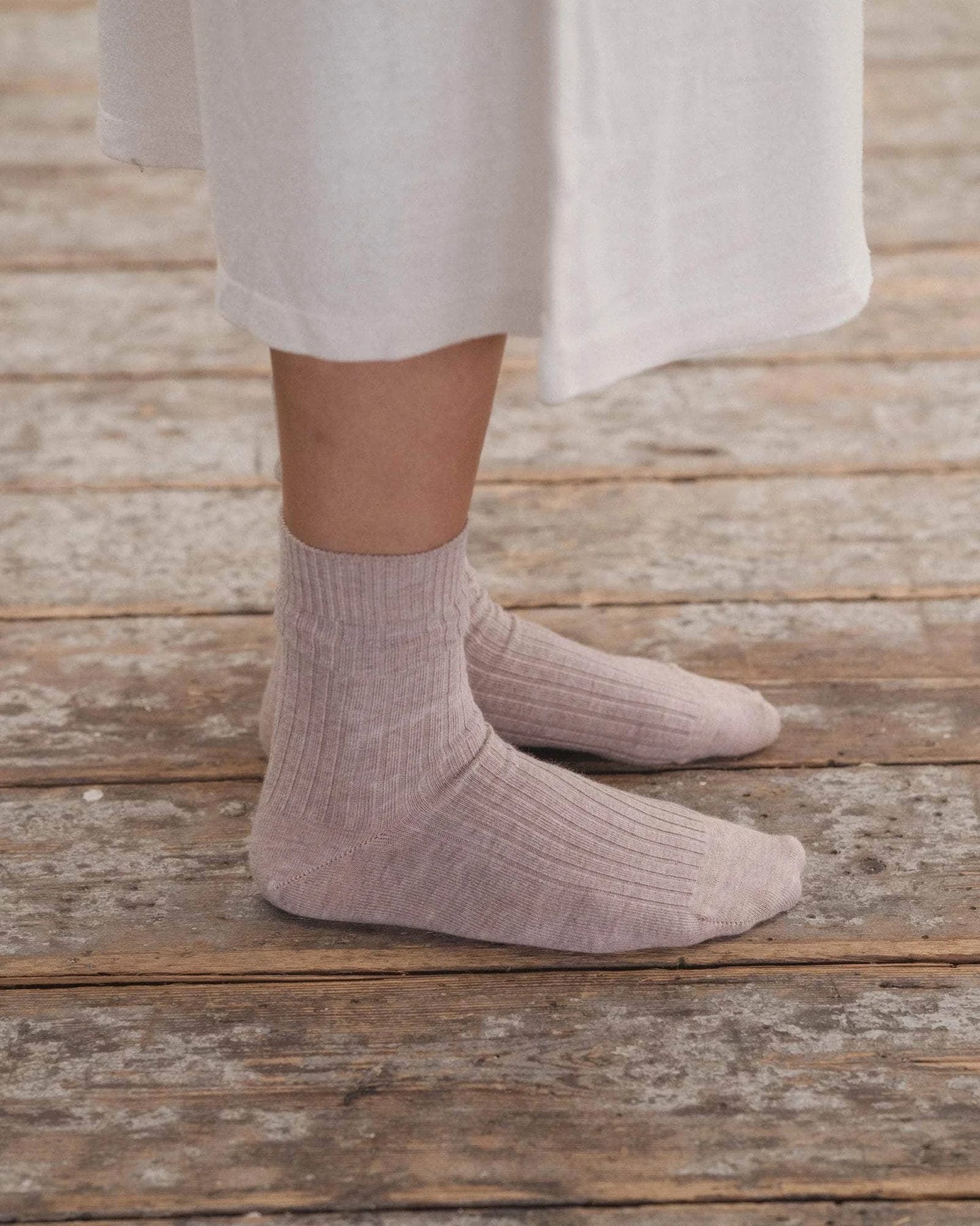 Baserange | Rib Over Ankle Socks - Haptic