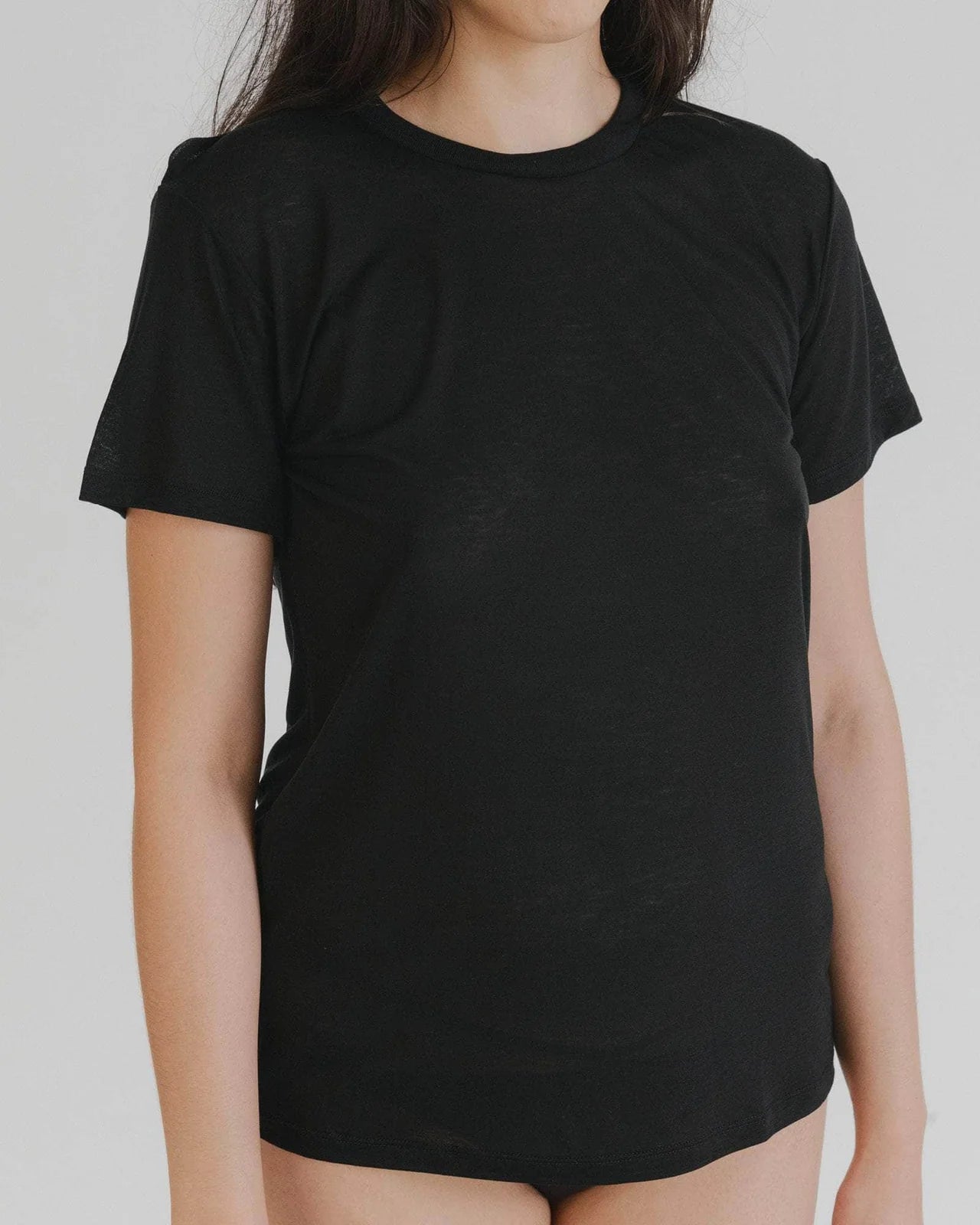 Baserange | Tee Shirt Bamboo Lyocell - Black